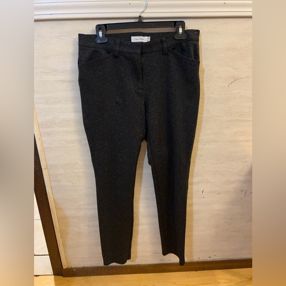 Calvin Klein Women’s Heathered Dark Gray Pants